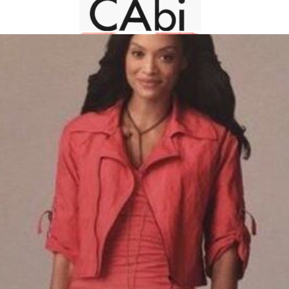 CAbi metallic assymetrical cropped Moro jacket